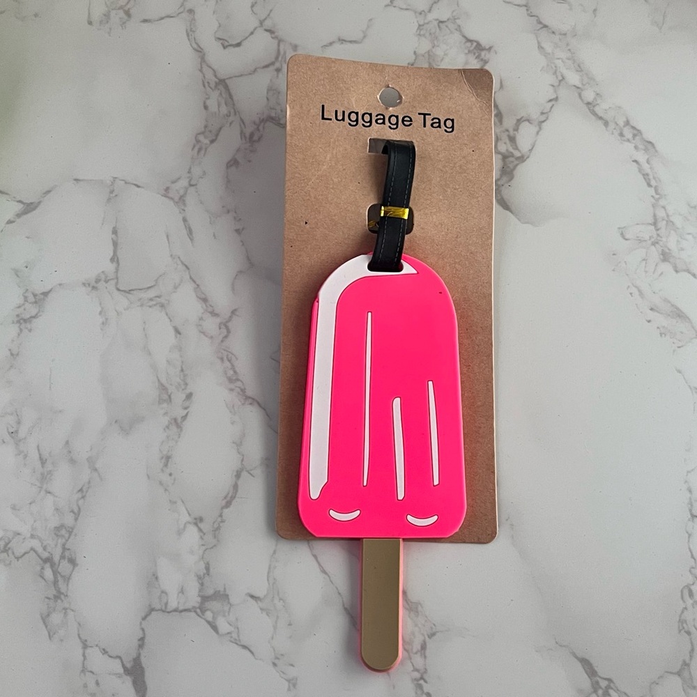 Pink Popsicle Travel Luggage Tag